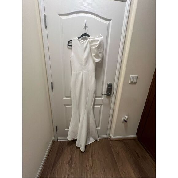 Elliatt Hensley Gown Dress Ivory Evening Maxi Dress size S Bridal Bachelorette - Picture 6 of 7